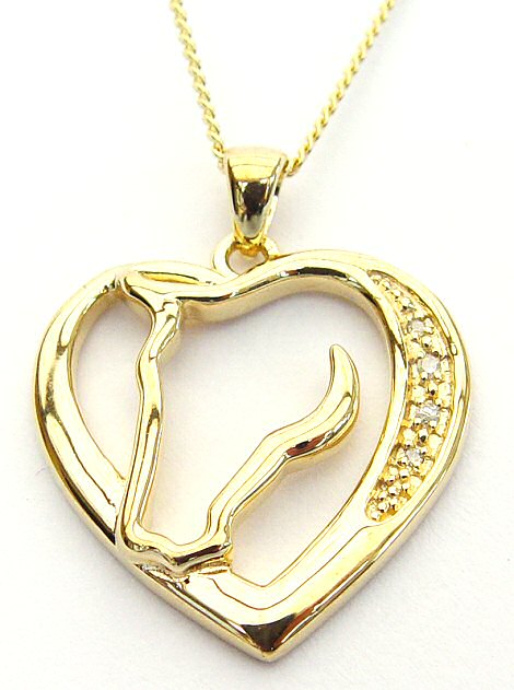Gold Horses In My Heart Necklace